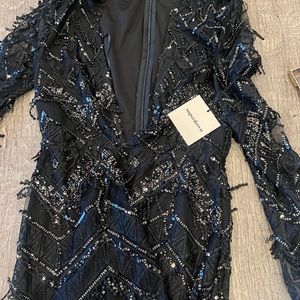 NIA SEQUIN FRINGE DRESS